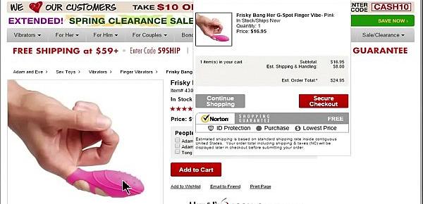  The Pink Frisky Bang Her G-Spot Finger Vibrator